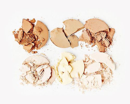 six crushed makeup highlighters and bronzers