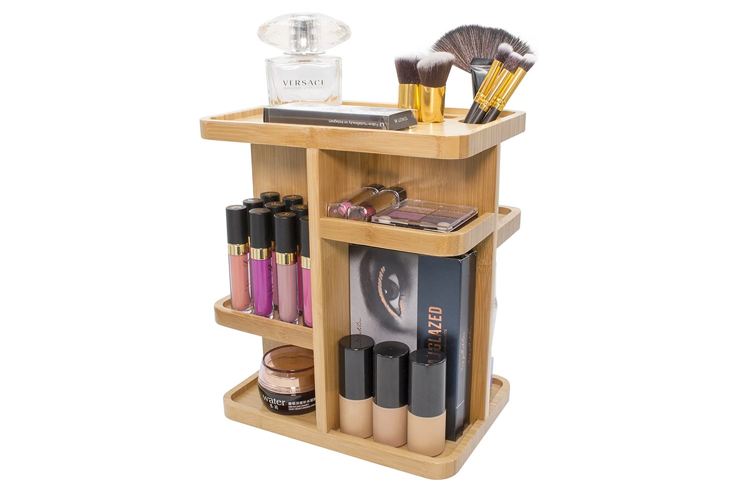 Sorbus 360&Acirc;&deg; Bamboo Cosmetic Organizer