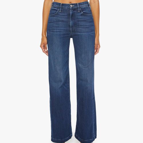 Mother The Hustler Sidewinder jeans in Tongue in Chic medium wash denim