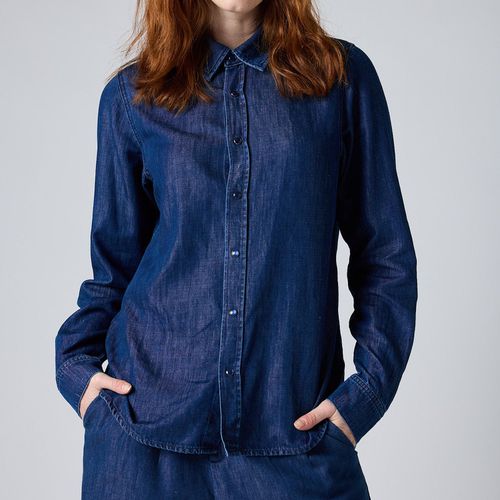 Ruti Signature Denim Shirt in dark wash button-down style