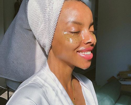 Aysha Sow fresh face and under eye mask