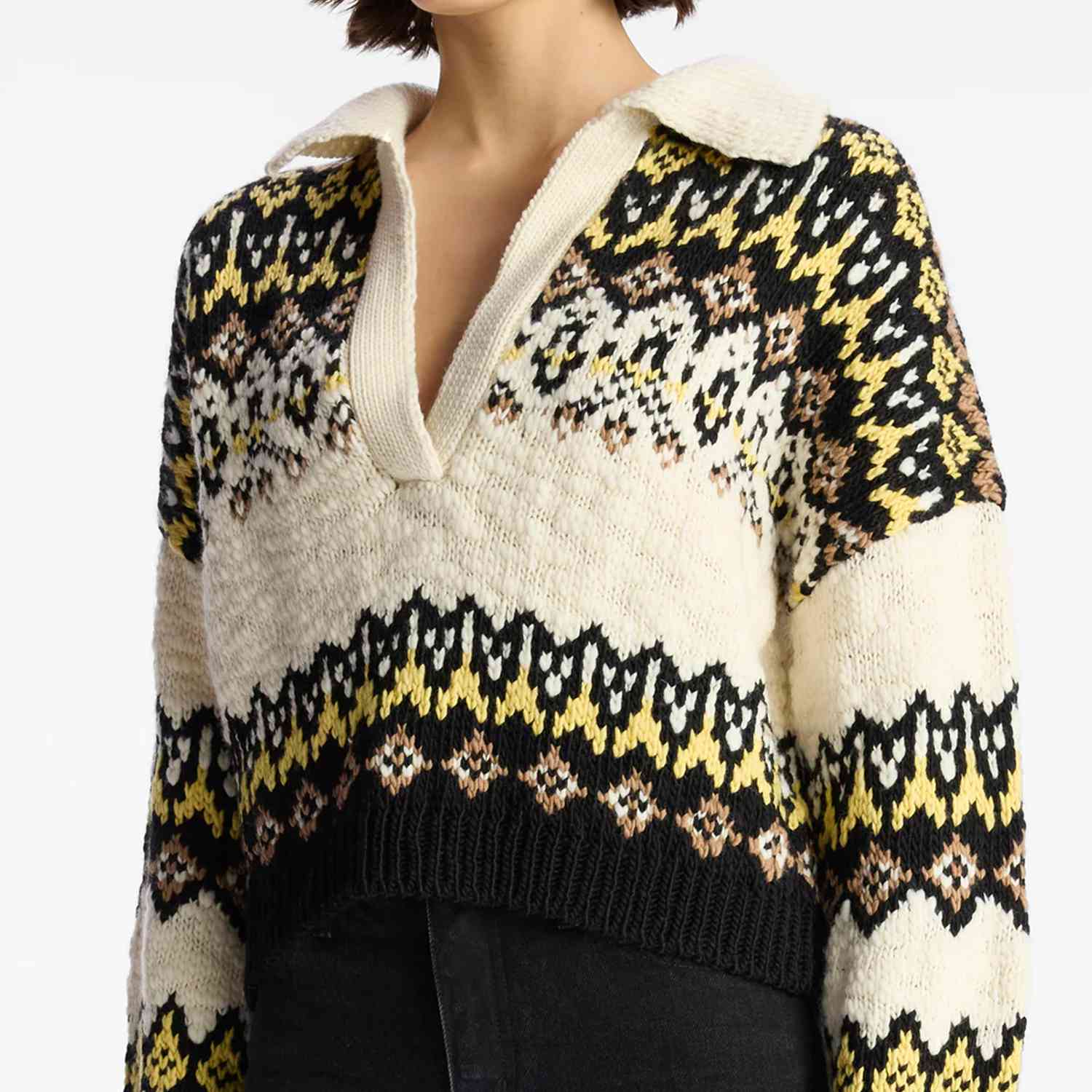 A.L.C. Landry Wool Fairisle Sweater on model