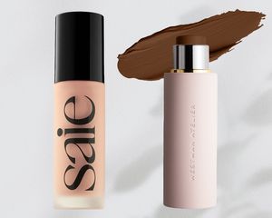 Collage of popular foundations for dry skin