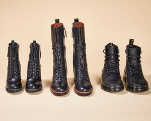 Three pairs of Combat Boots on the floor