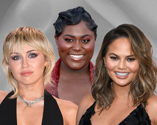 Danielle Brooks, Miley Cyrus, and Chrissy Teigen with Short Hairstyles for Round Faces