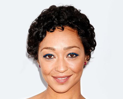 Ruth Negga curly pixie cut