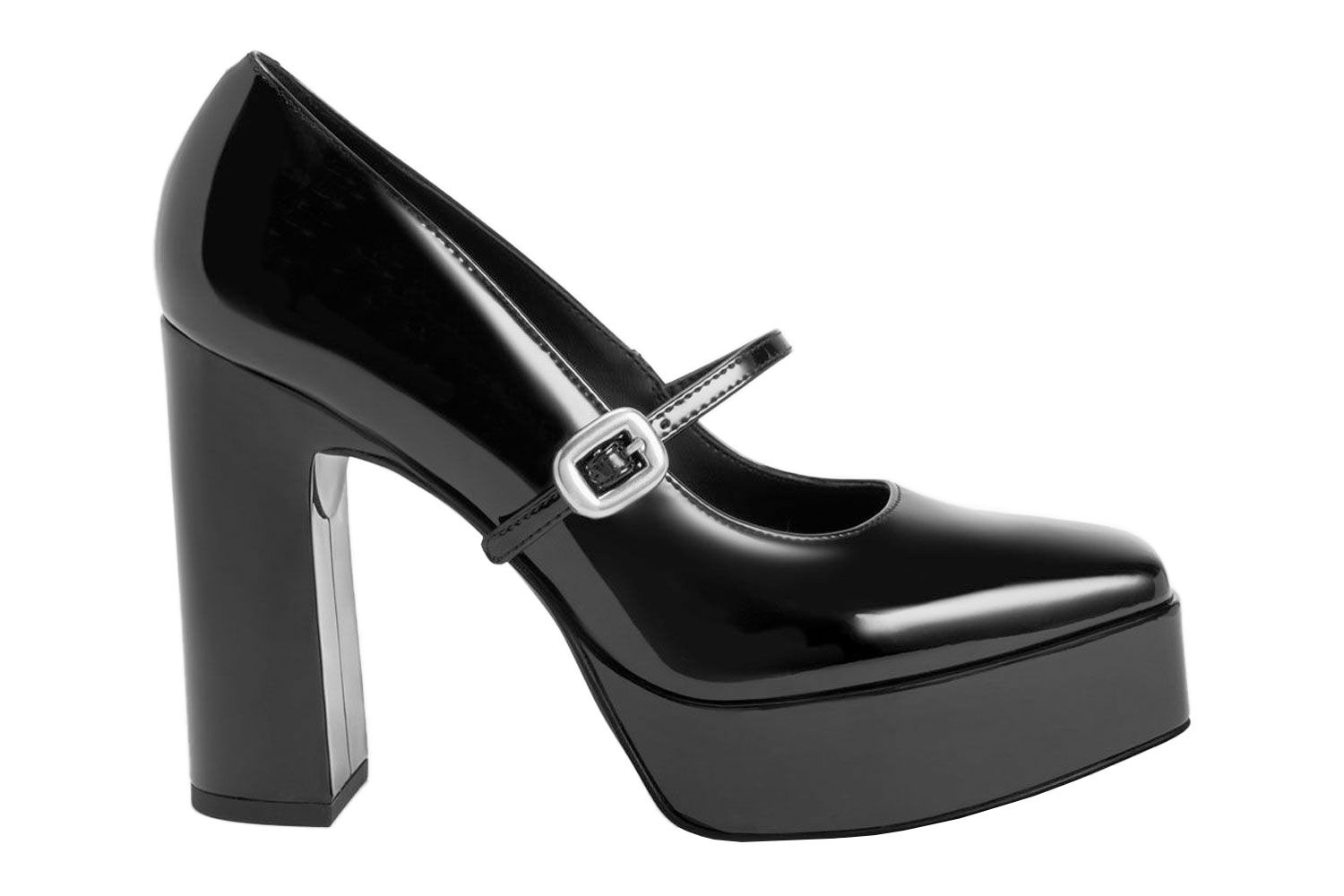 Charles & Keith Patent Platform Mary Jane Pumps