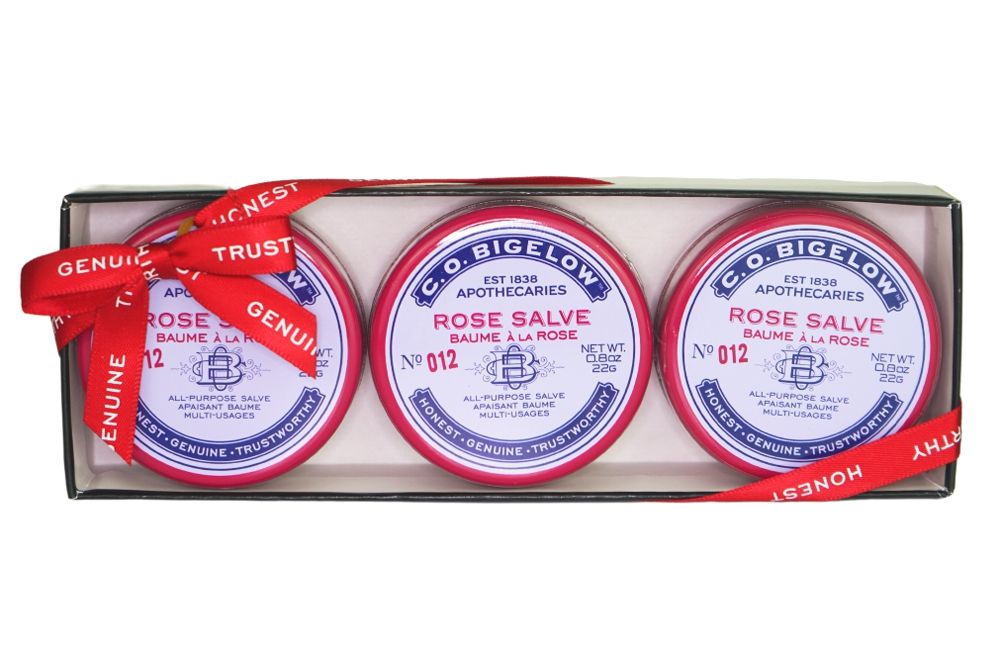 C.O. Bigelow Rose Salve Tin Trio