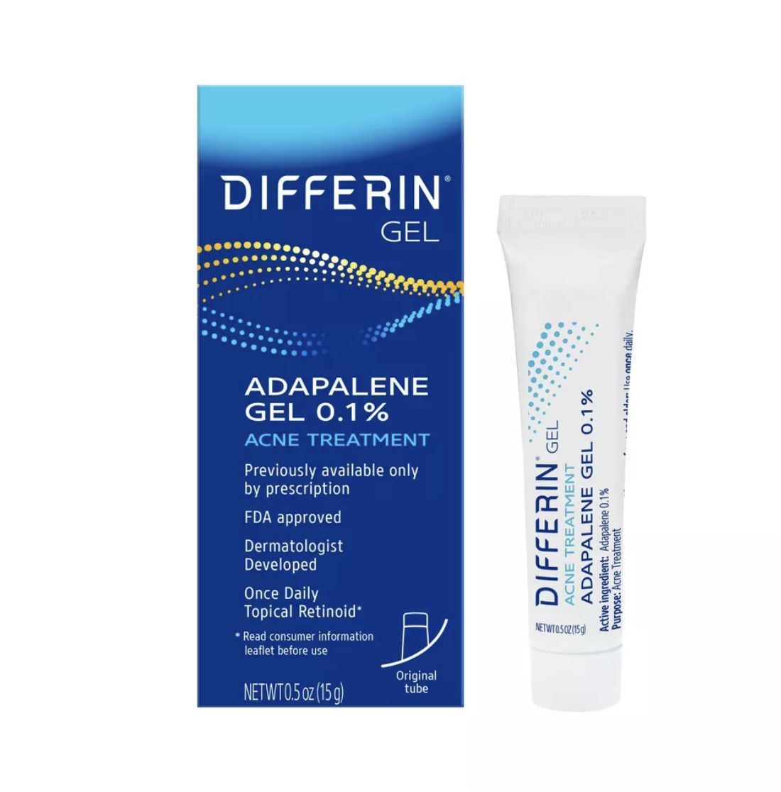 Differin Adapalene Gel 0.1% Acne Treatment