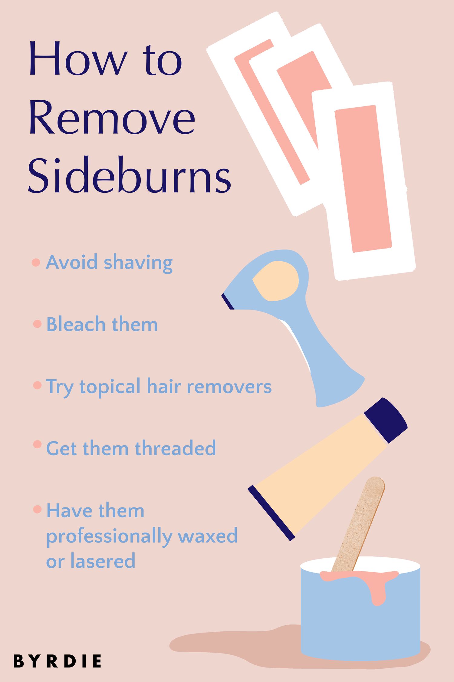 how to remove sideburns