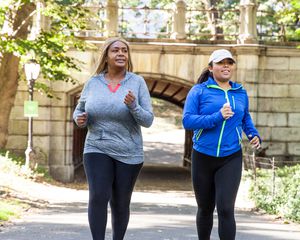 Women running marathon