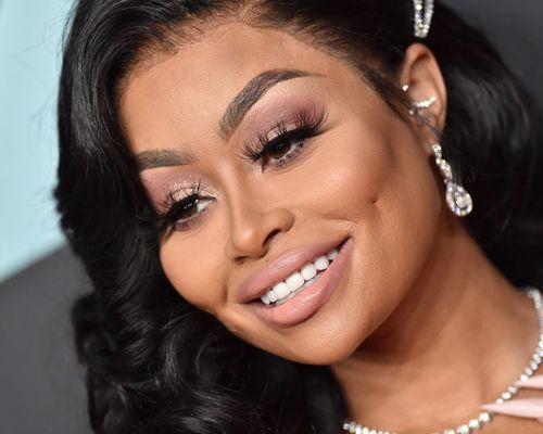 Blac Chyna with dimple piercing and glam makeup