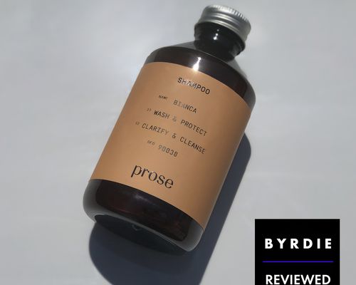 Prose Custom Shampoo displayed on a grey background