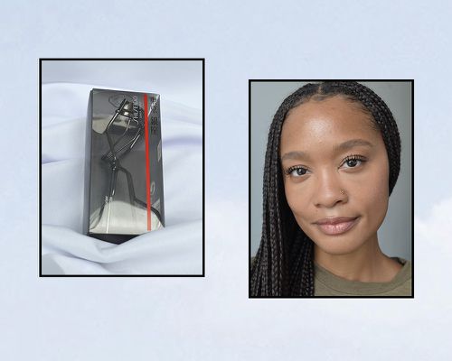 left: shiseido eyelash curler right: beauty writer khera alexander 