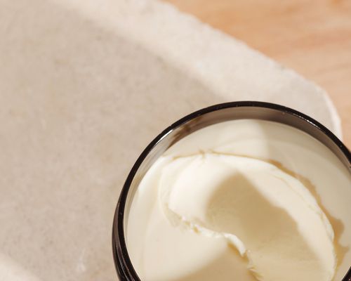 Close up of a men's hair product