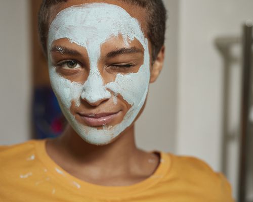 woman wearing DIY face mask recipe