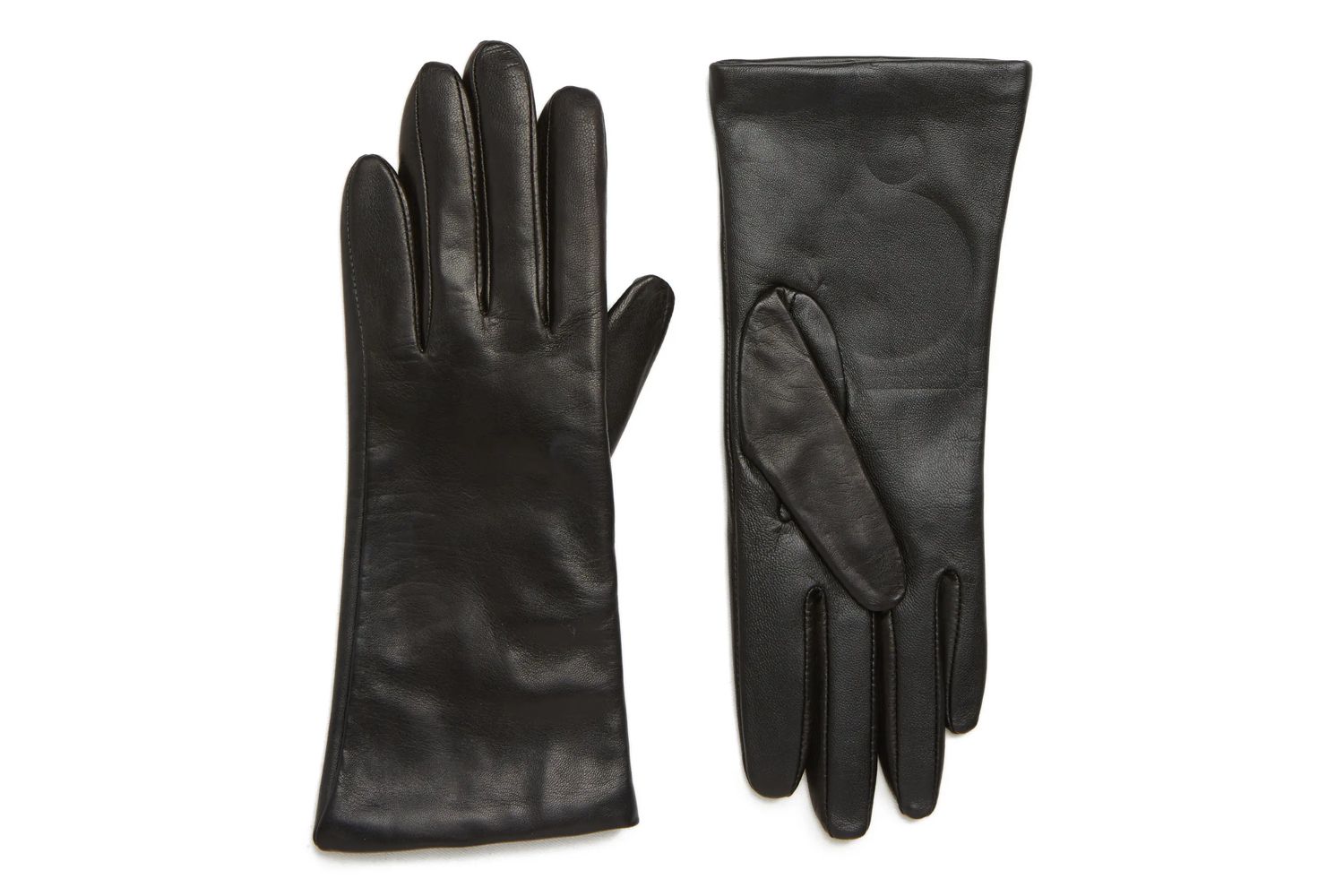 Nordstrom Cashmere Lined Leather Touchscreen Gloves