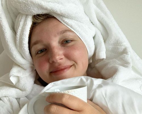 Woman in towel