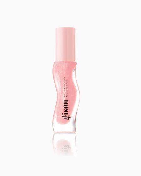 gisou honey infused lip oil in light pink color and packaging