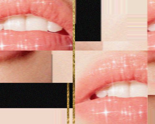 lips with sparkles and gold