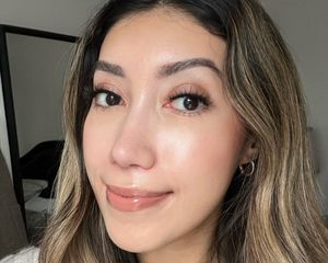 Byrdie writer Karla Ayala wears the Kiss My Lash But Better false lashes in style Blessed