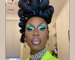 Shea Coulee with beautiful makeup and architectural hair