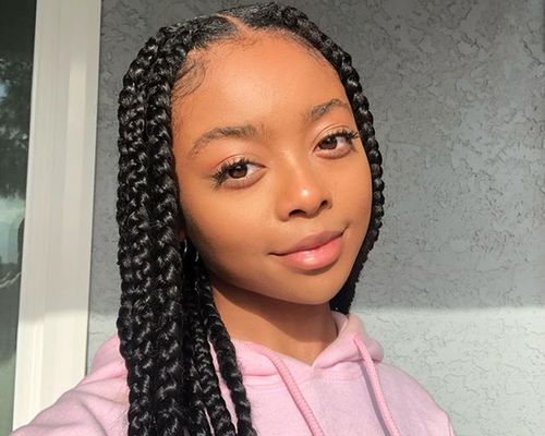 Skai Jackson with braids