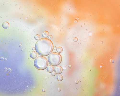 bubbles on multicolor background