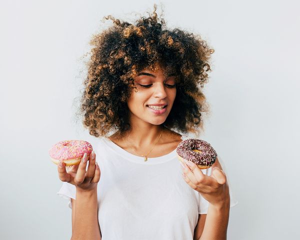 person unsure about donuts