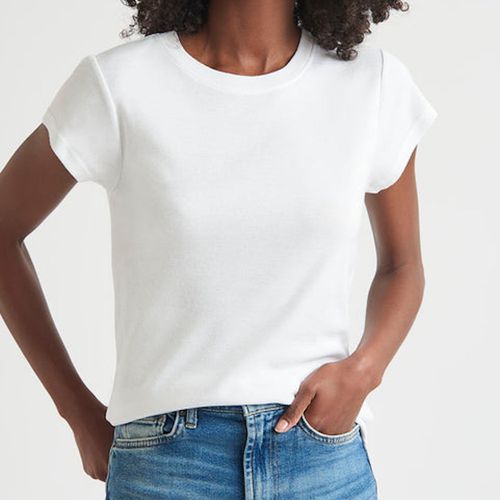 Splendid Faye Crewneck Tee in white