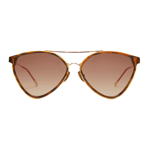 Coco and Breezy Stunning-103 sunglasses in tortoiseshell with gold metal aviator bridge