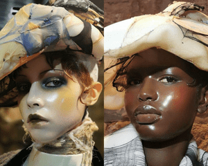 Doll-inspired makeup at Maison Margiela