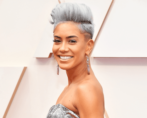 woman wearing silver faux hawk