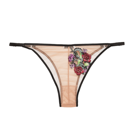 Fleur du Mal Dragon Embroidery Cheeky underwear