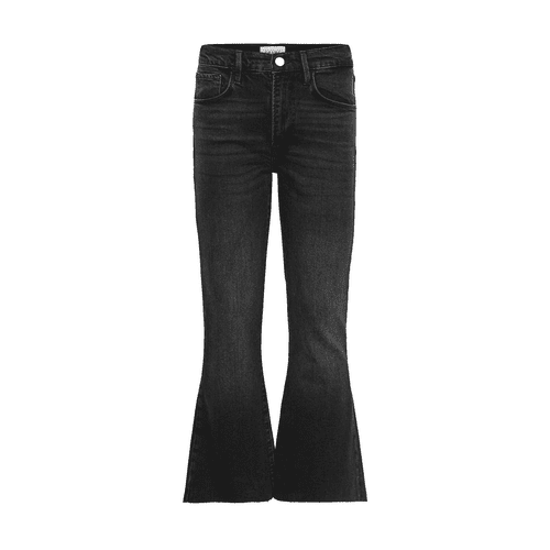 Frame Le Crop Flare jeans in Hutchinson black wash