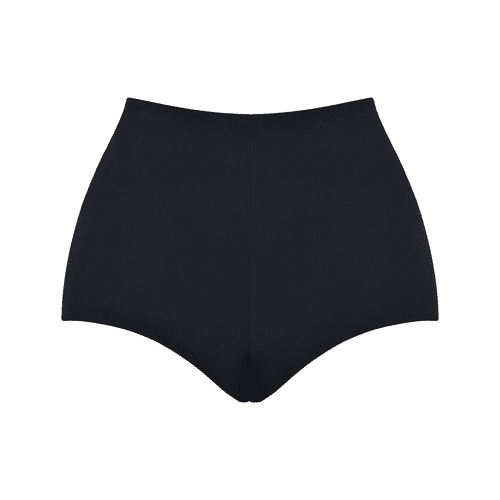 House of CB Tahni Back Zip High Waist Shorts in black