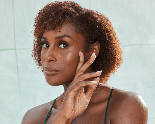 Issa Rae wearing natural curls