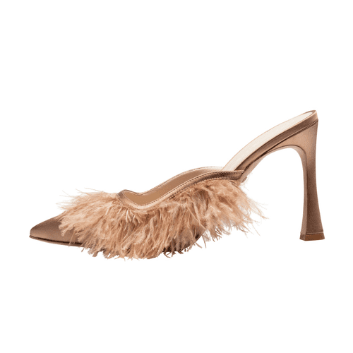 Kendall Miles Posh Mule in hazelnut