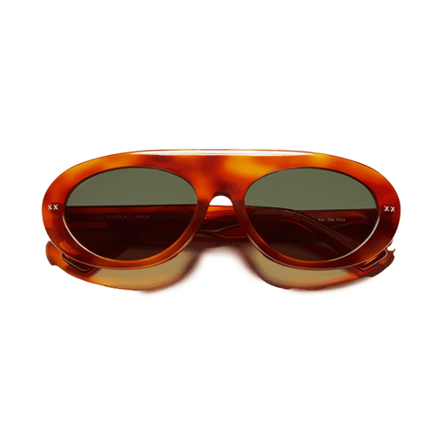 Lexxola Lulu Sunglasses in tortoiseshell with gray-green shades