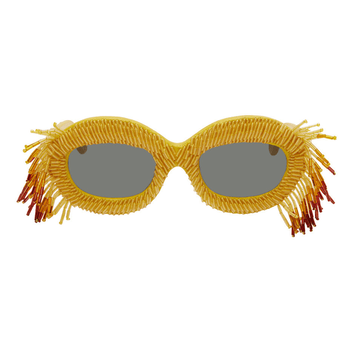 Marni x Retrosuperfuture Ik Kil Cenote sunglasses in yellow with gradient beading