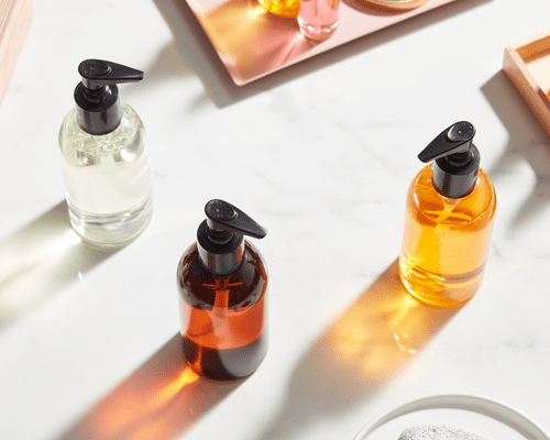 Bottles of skincare