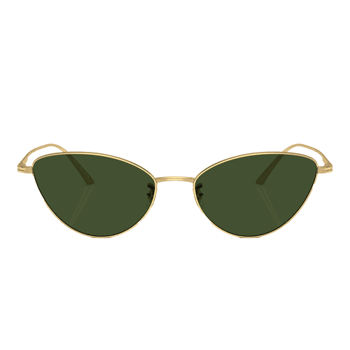 Oliver Peoples x Khaite 1998c sunglasses in gold with green cat-eye lens