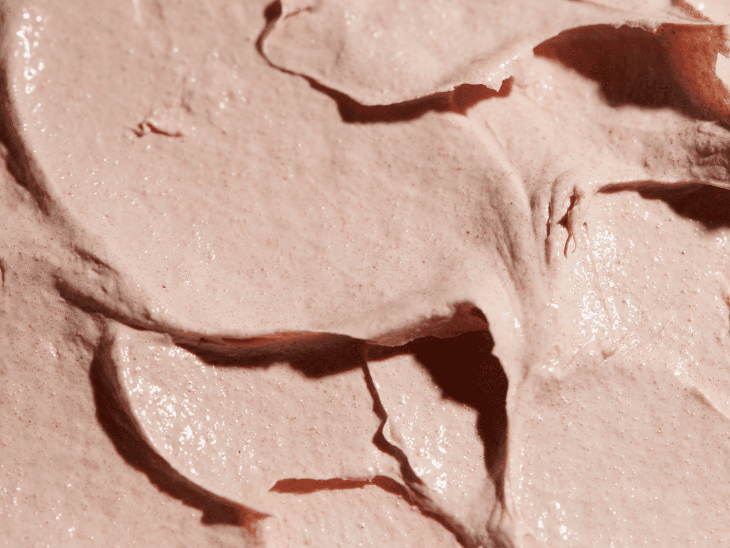 close up of clay mask texture