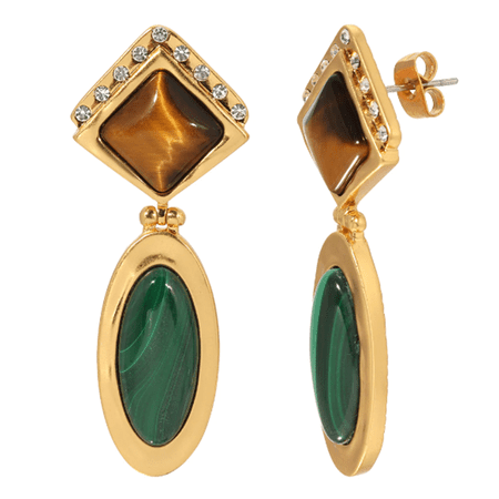 house of harlow green and amber earrings