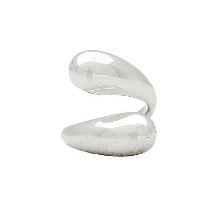 Soko Twisted Dash Ring in silver