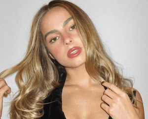 Addison Rae with golden bronde hair